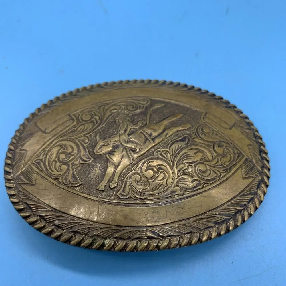 Vintage Bullrider Belt Buckle (LG-13)